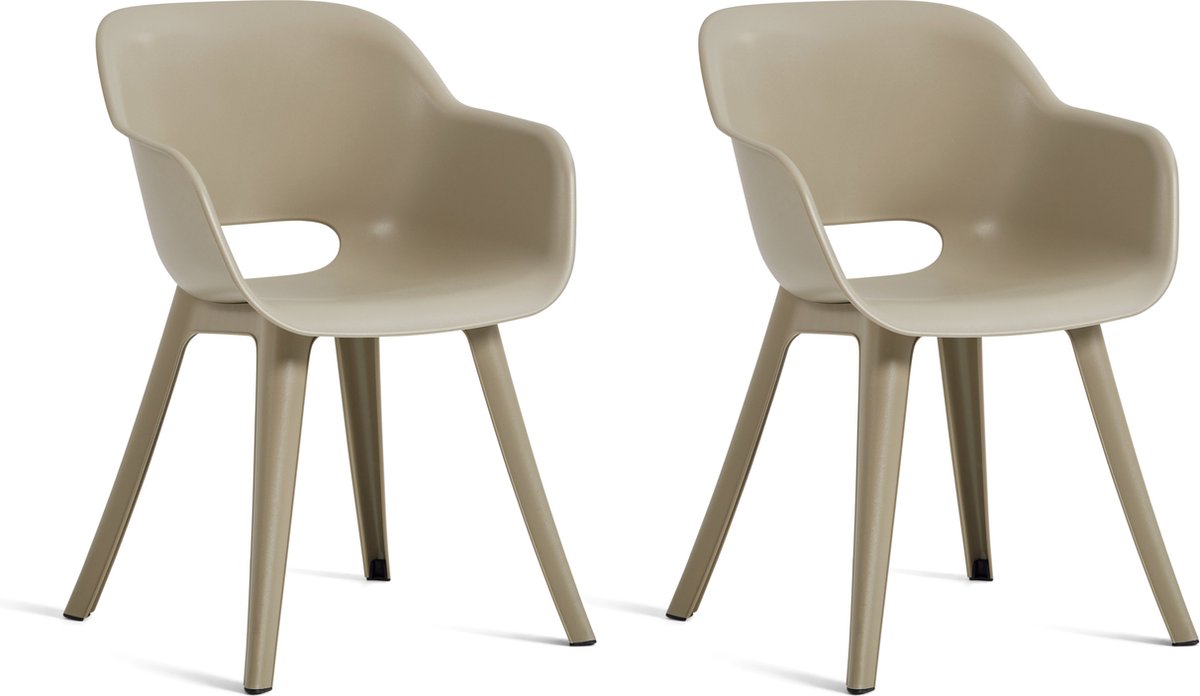 Keter Akola set van 2 tuinstoelen - Taupe