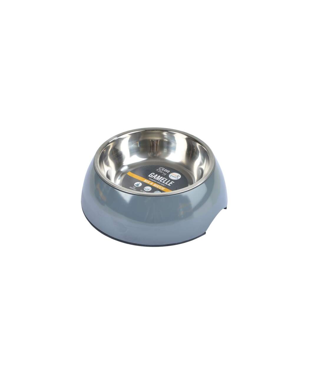 Paris Prix - Gamelle Pour Chien & Chat bol Inox 17cm Anthracite