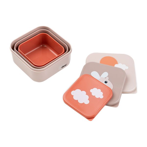 Done By Deer Happy Clouds Snackbox Green 3 Stuks