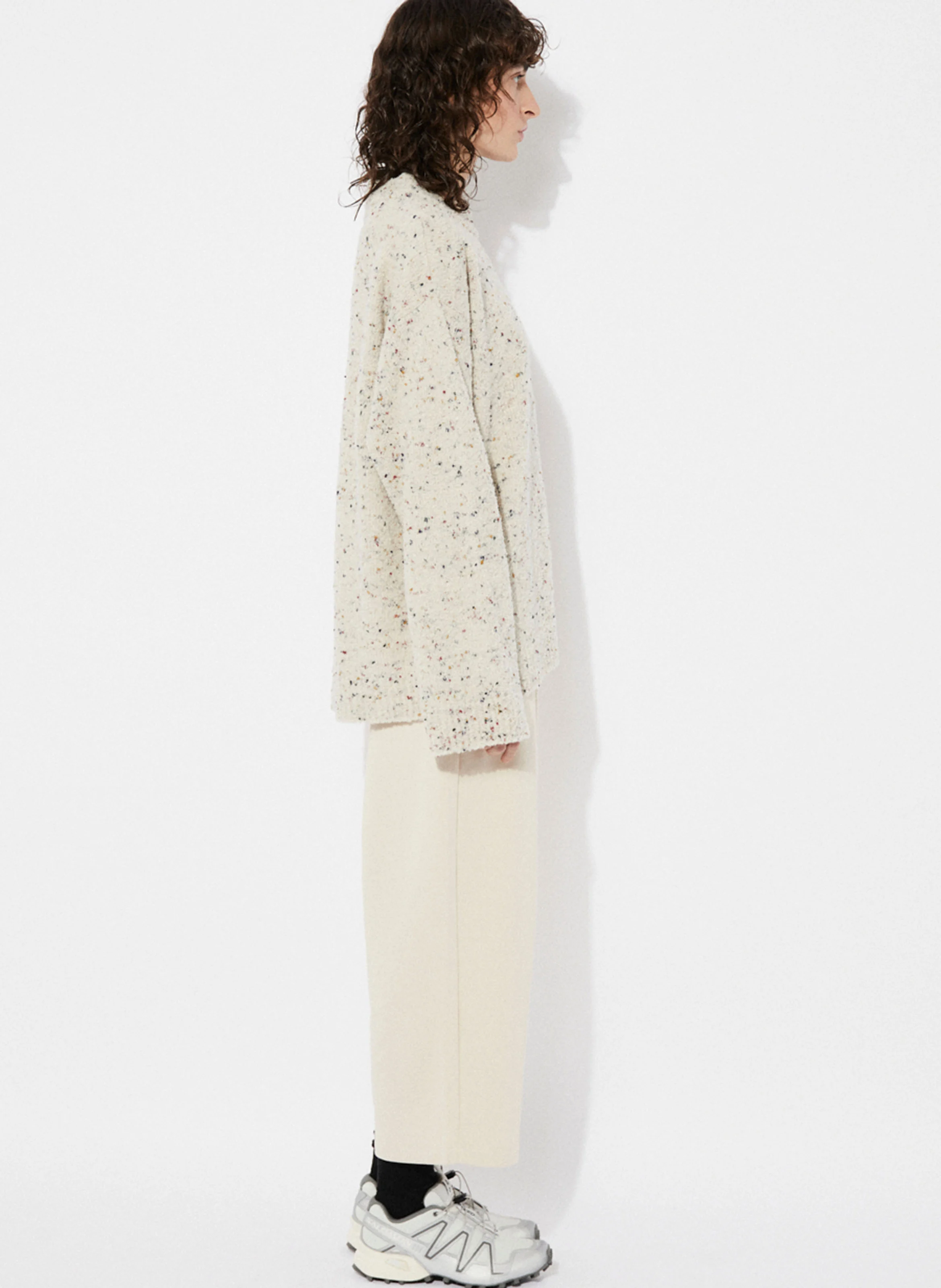 SALORIA - Pull ample en laine mélangée | Multicolore