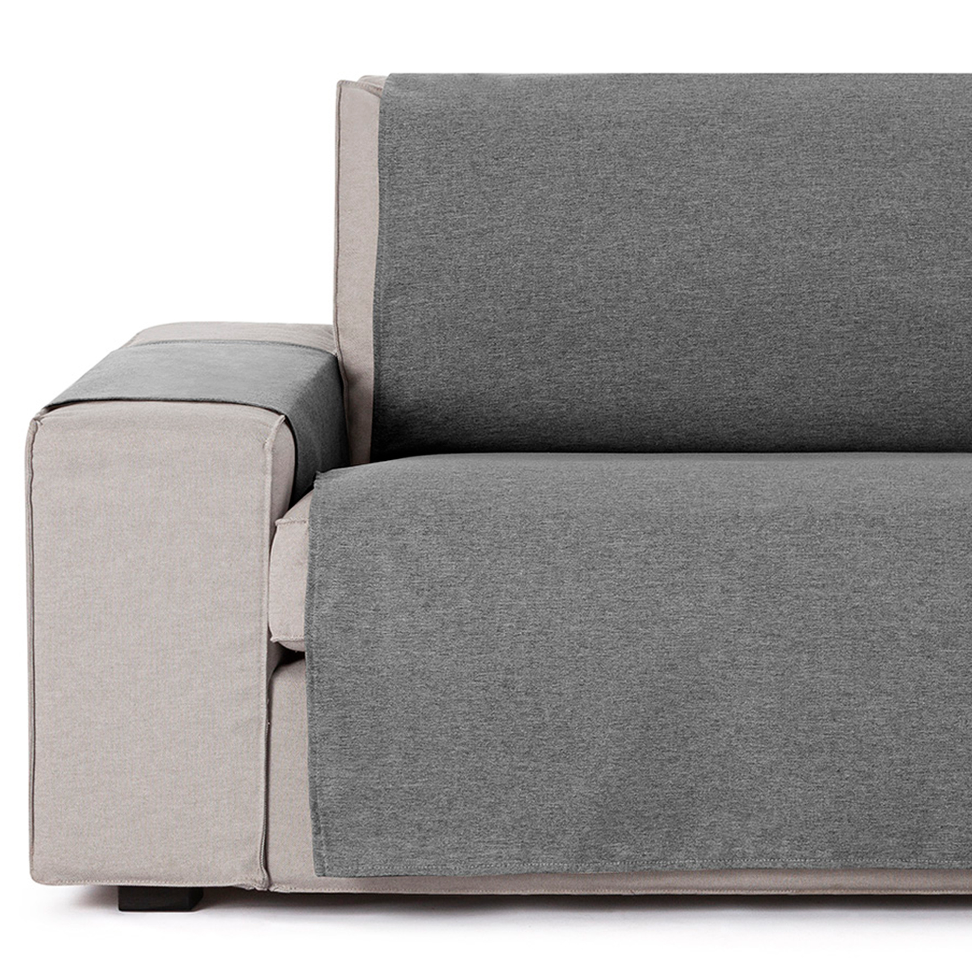 Capa protetora para sofá Vipalia, 1 lugar / Relax, cinza escuro, modelo Brisa