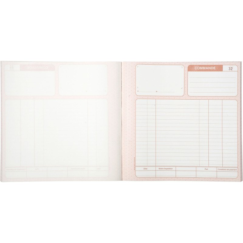 Cahier de commande Manifold Le Dauphin autocopiant 50 pages double exemplaires
