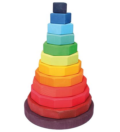 Grimms Holzspielzeug - Stapelturm - 12 Teile - Mehrfarbig