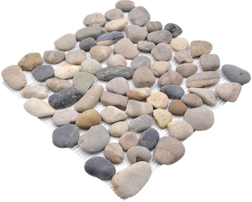 Natuursteenmozaïek XKF 004M 31,5x31,5 cm beige/zwart/grijs