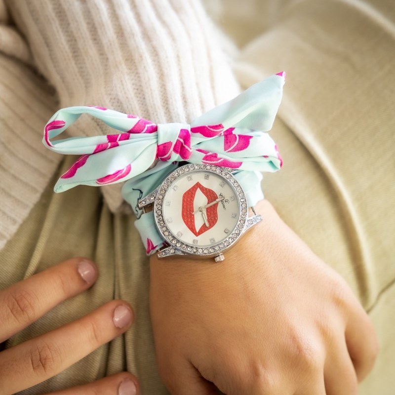 Montre Femme CHTIME bracelet Tissu Bleu