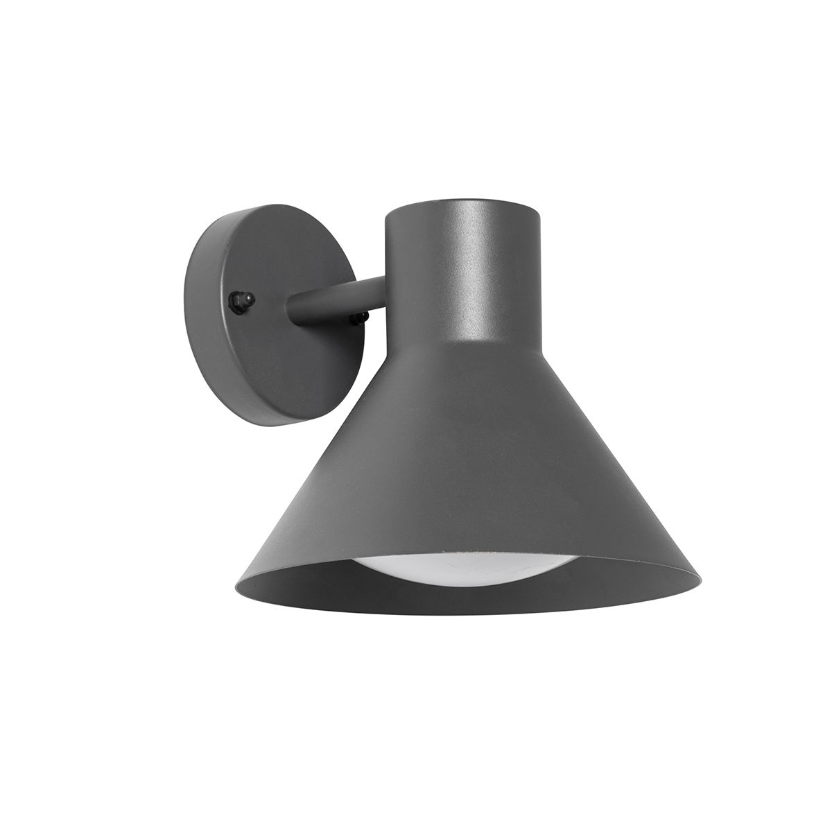 Industriële buitenwandlamp donkergrijs kegel IP44 - Natas