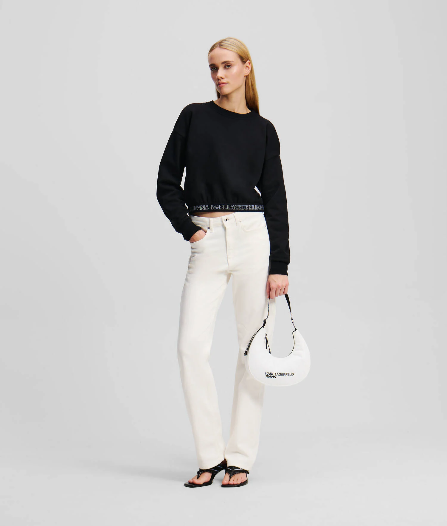 SWEAT-SHIRT ÉPAULES NUES - Noir