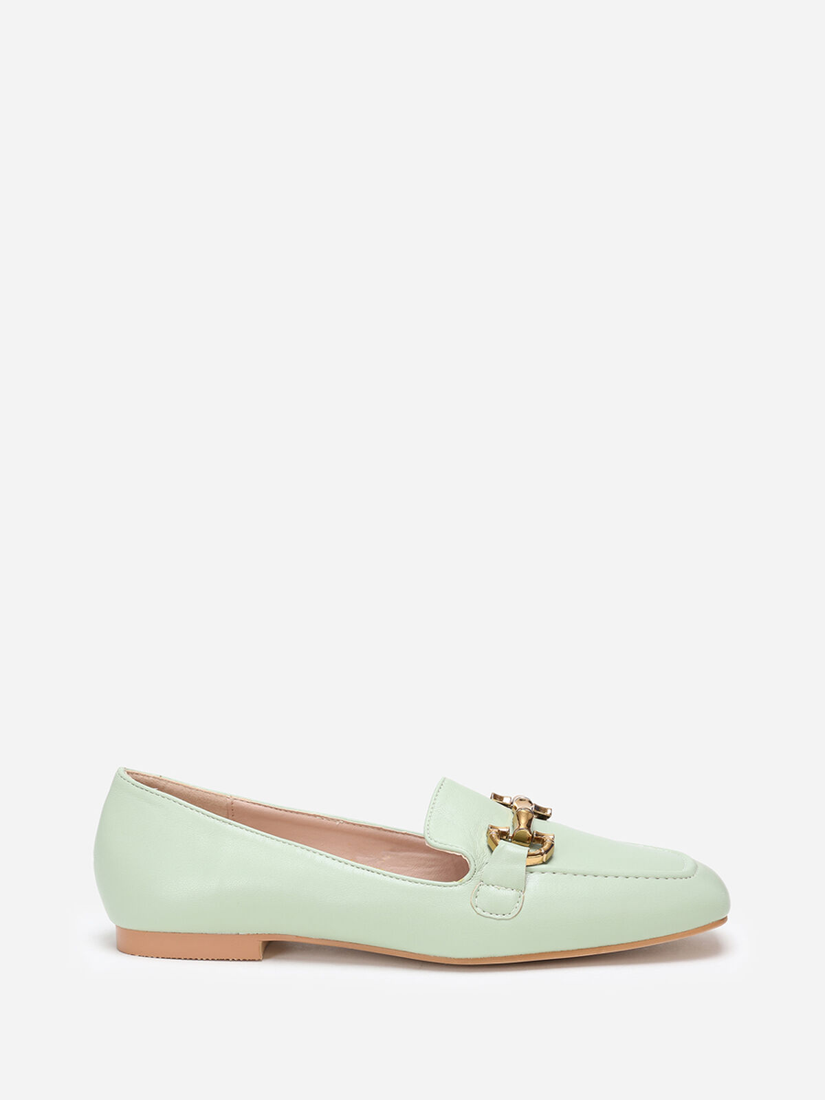 Mocassins à bout carré- Vert