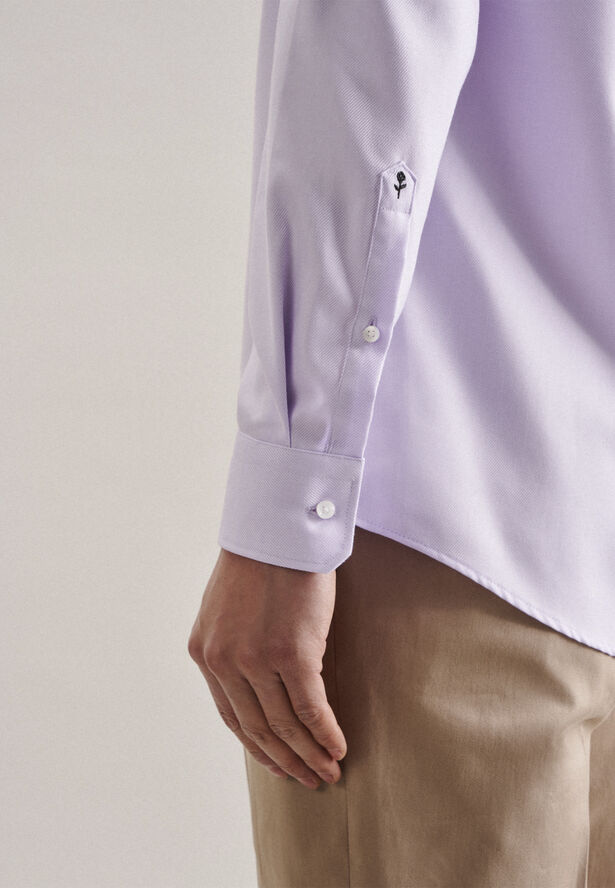 Seidensticker Business Shirt Regular Long sleeve Kent-Collar Uni Purple