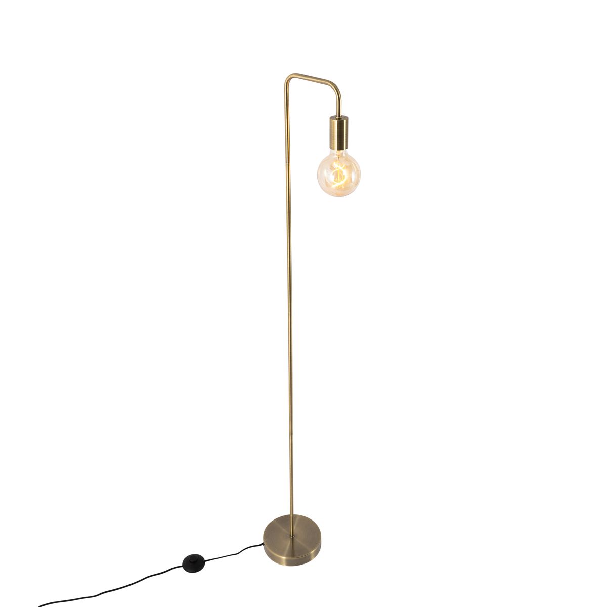 Moderne vloerlamp brons rond 145cm - Facil