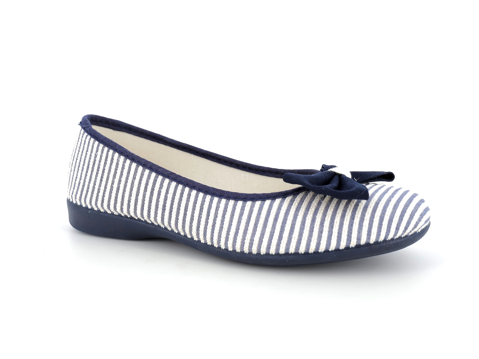 F brand-2354 Textile Marine-Blanc