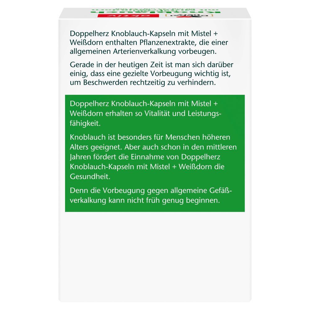 Doppelherz® aktiv Knoblauchkapseln mit Mistel + Weißdorn