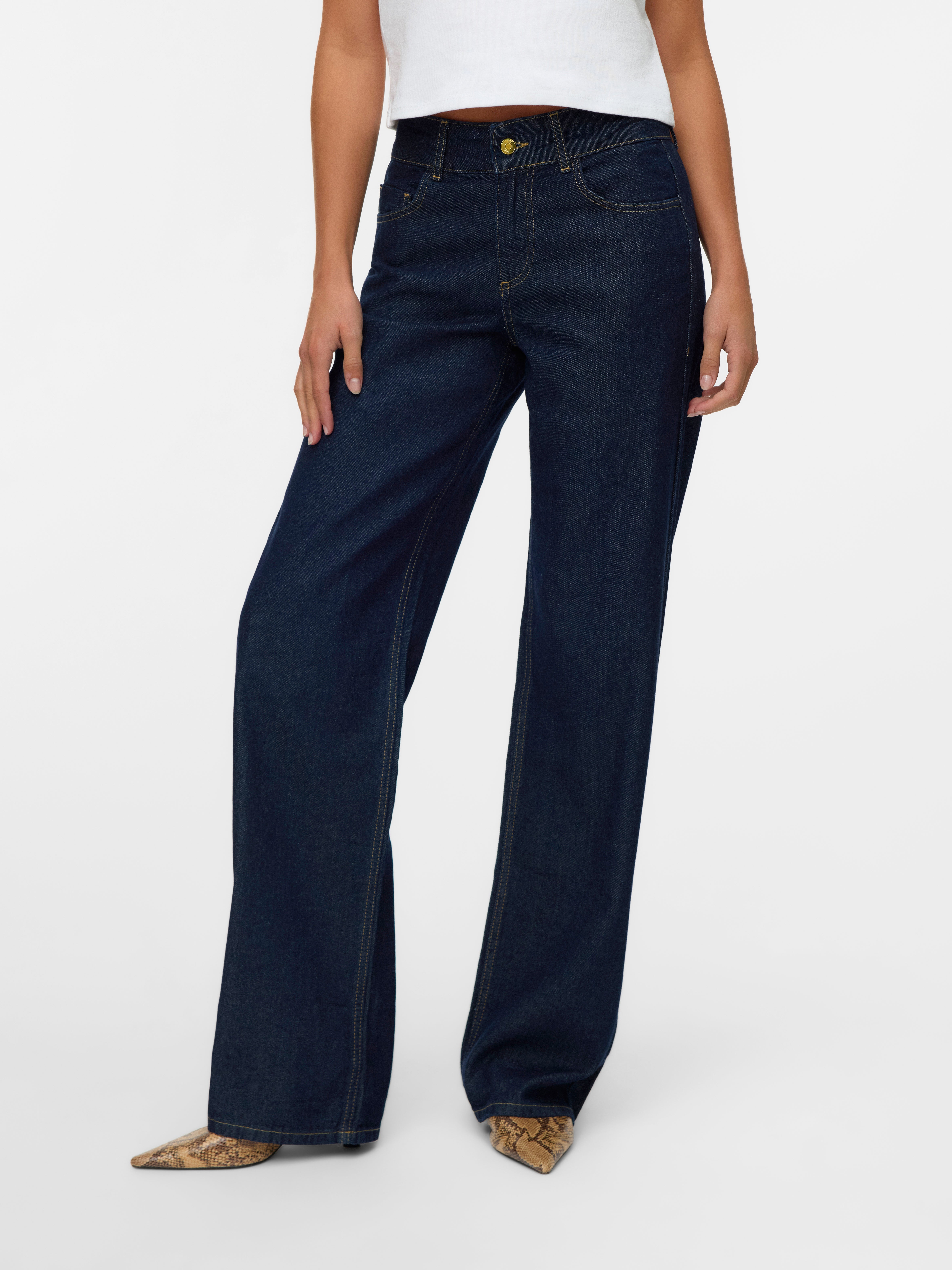 SNRANCY Mid rise Wide leg fit Jeans
