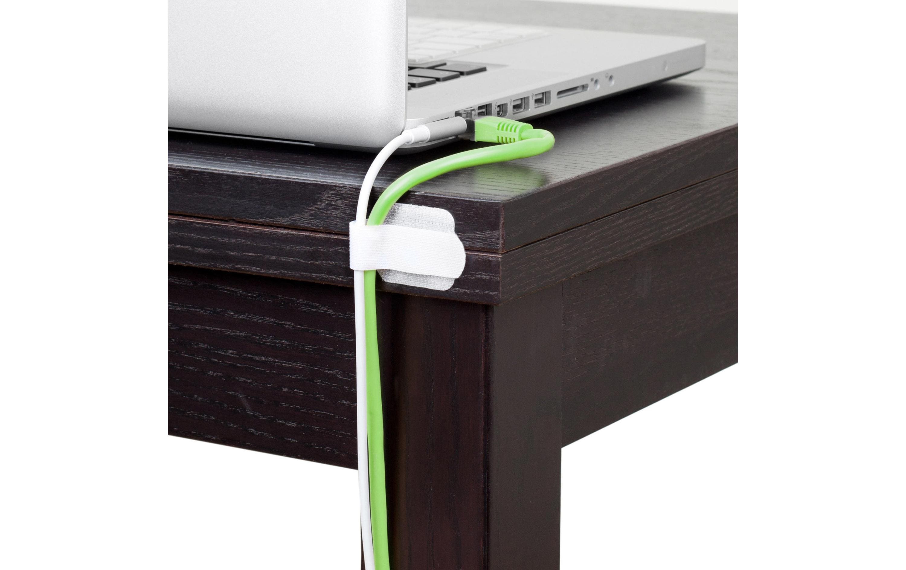 Klettkabelhalter WALL STRAPS 3 x 9 cm Weiss, 10 StückOrdnung statt Kabelsalat: Kabelhalter selbstklebend mit Klettverschluss
