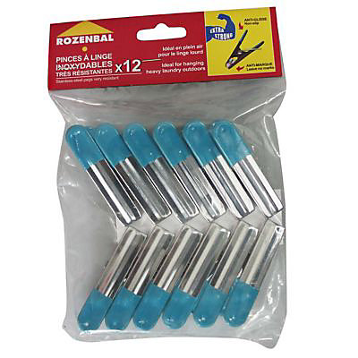 12 pinces à linge en inox Rozenbal