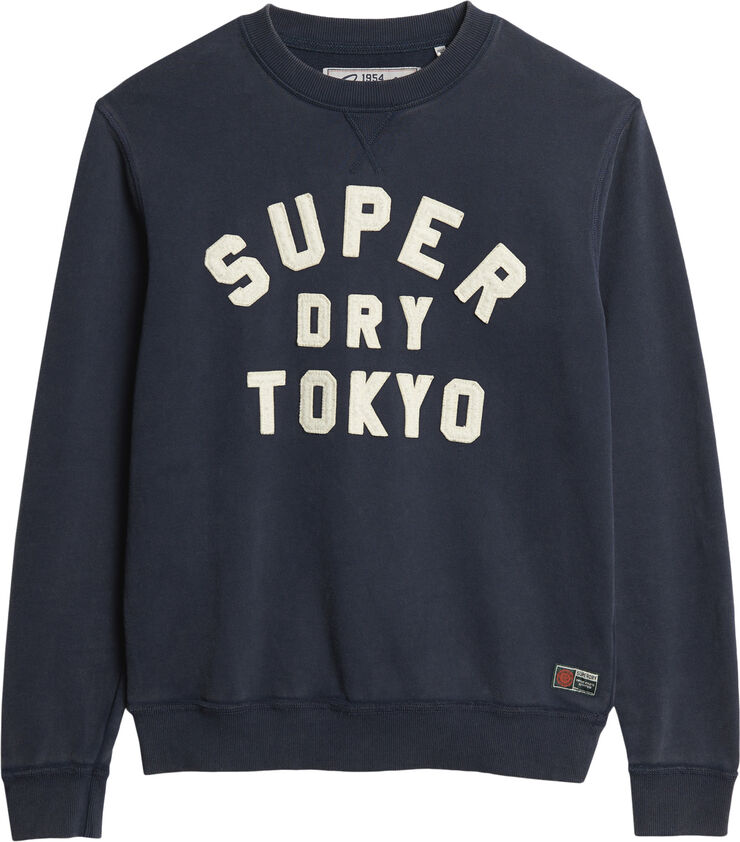 Superdry VINTAGE ATHLETIC CREW Rich navy