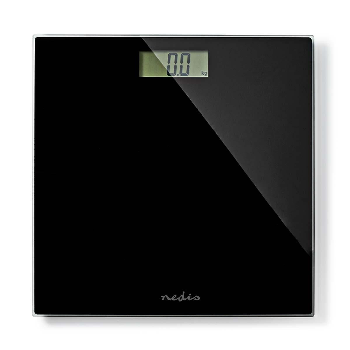 Nedis Personvekt | Digital | Sort | Herdet Glass | Maksimal vekttrykk: 150 kg