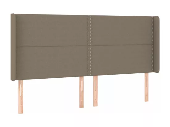 Sommier tapissier avec matelas et LED Taupe 180x200 cm Tissu