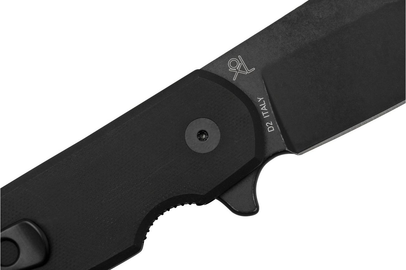 Fox Knives Eastwood Tiger FX-524B Black Stonewashed D2, Black G10, zakmes Gudy van Poppel design
