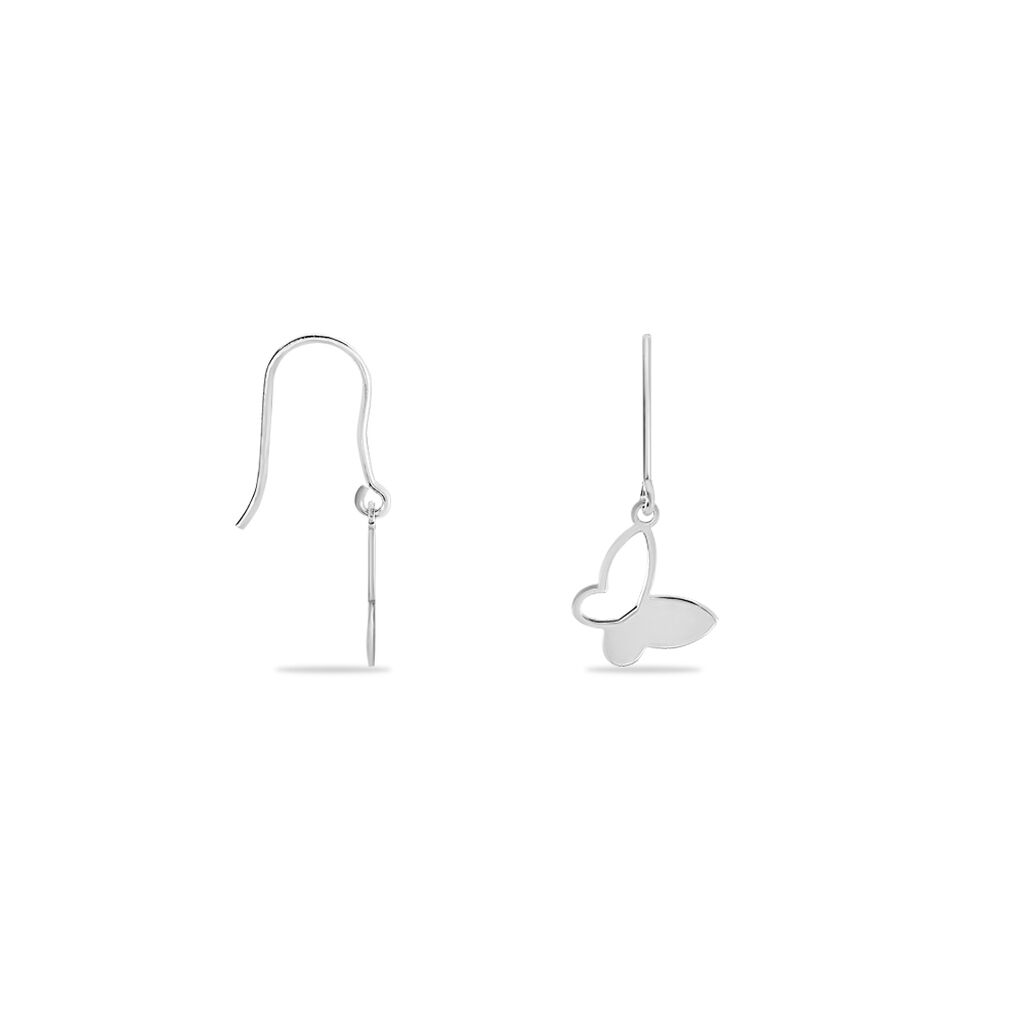 Boucles D'oreilles Pendantes Maria Argent Blanc