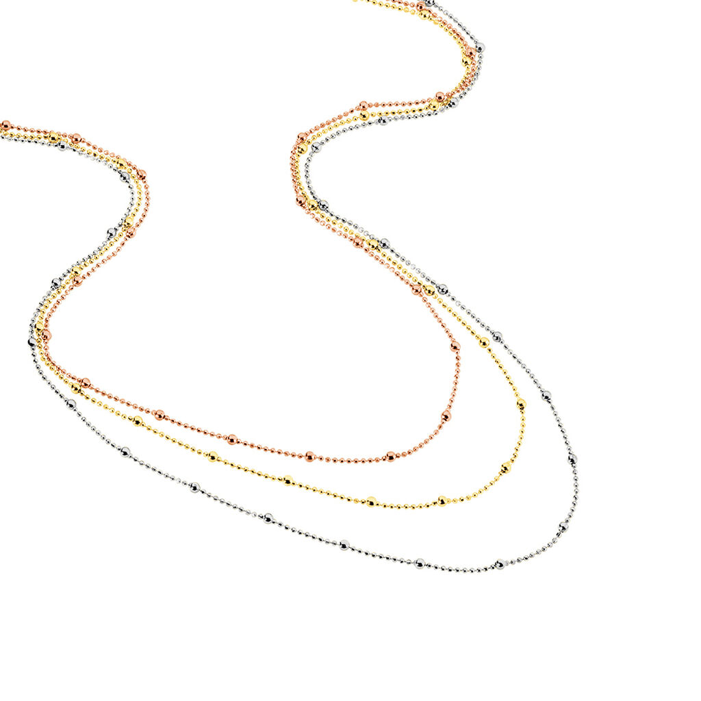 Collier Daralea Argent Tricolore