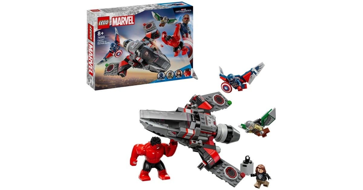 LEGOMarvel - Captain America vs. Rode Hulk duel Constructiespeelgoed  (76292)