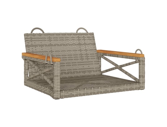 VIDAXL - Balancelle gris 63x62x40 cm résine tressée