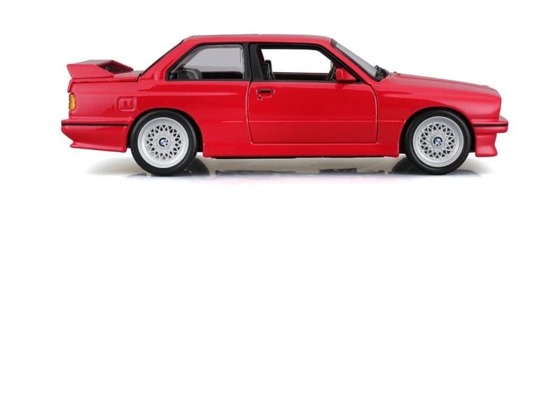 BBurago BMW M3 (E30) 1988 Rot 1:24 Sammlermodell im Massstab 1:24