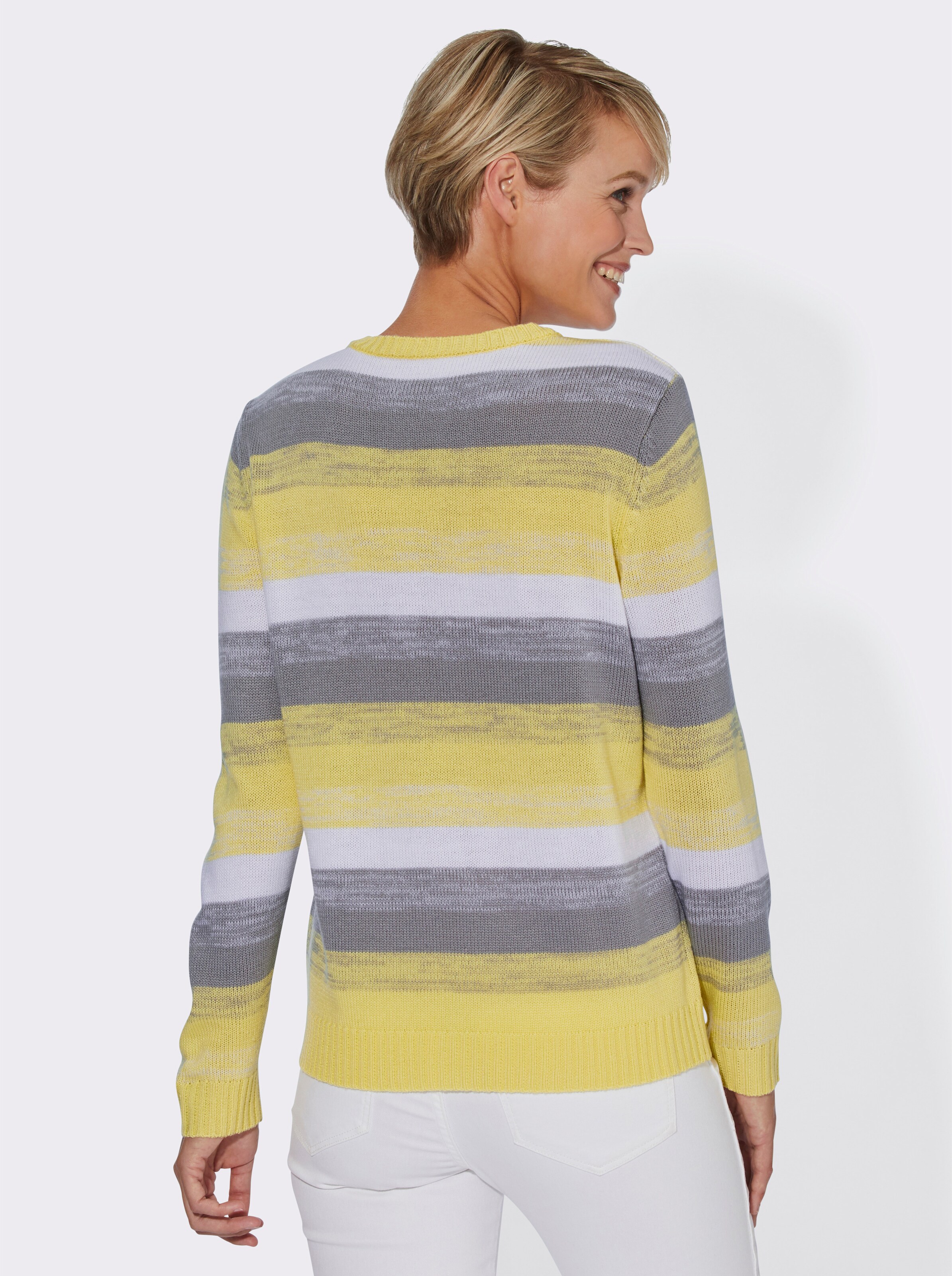 Langarm-Pullover im Streifen-Dessin