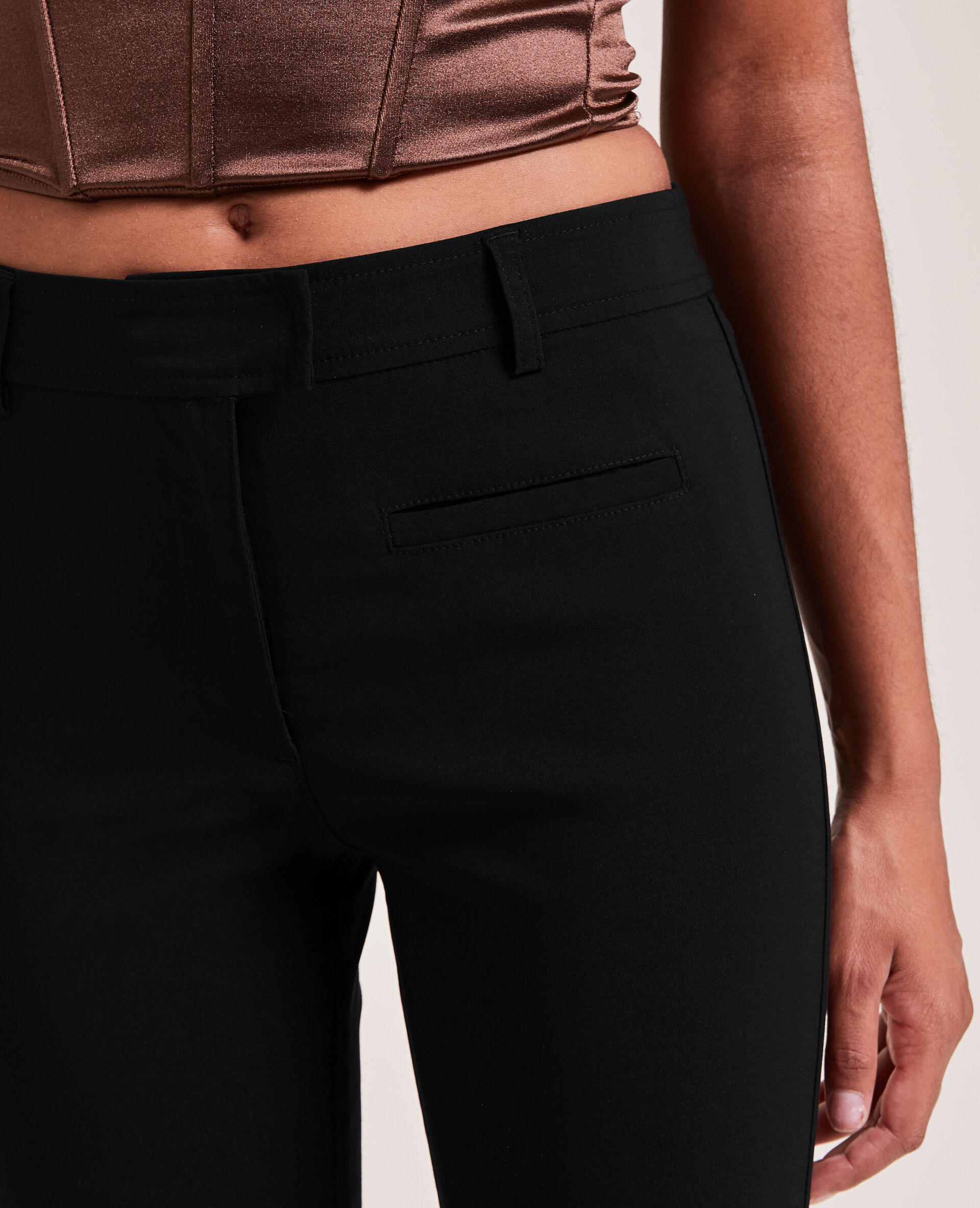 Pantalon flare taille haute - Noir