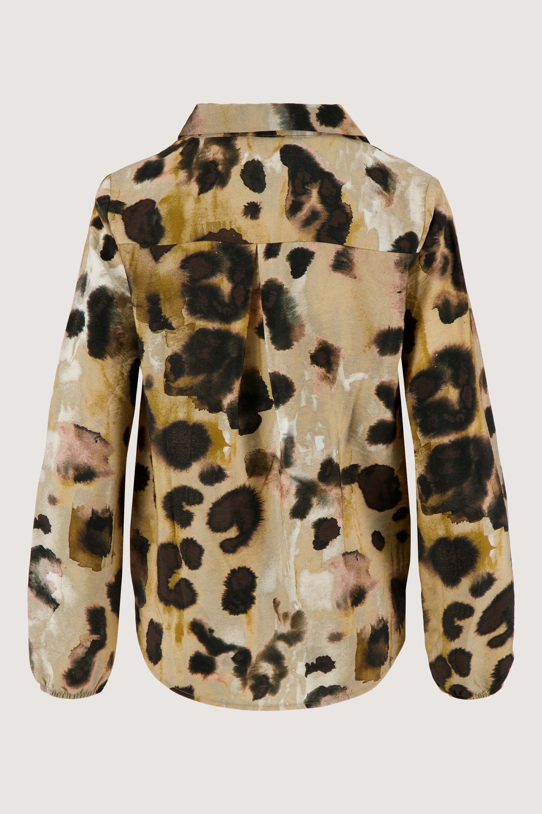 vastgestikte overslag blouse met print