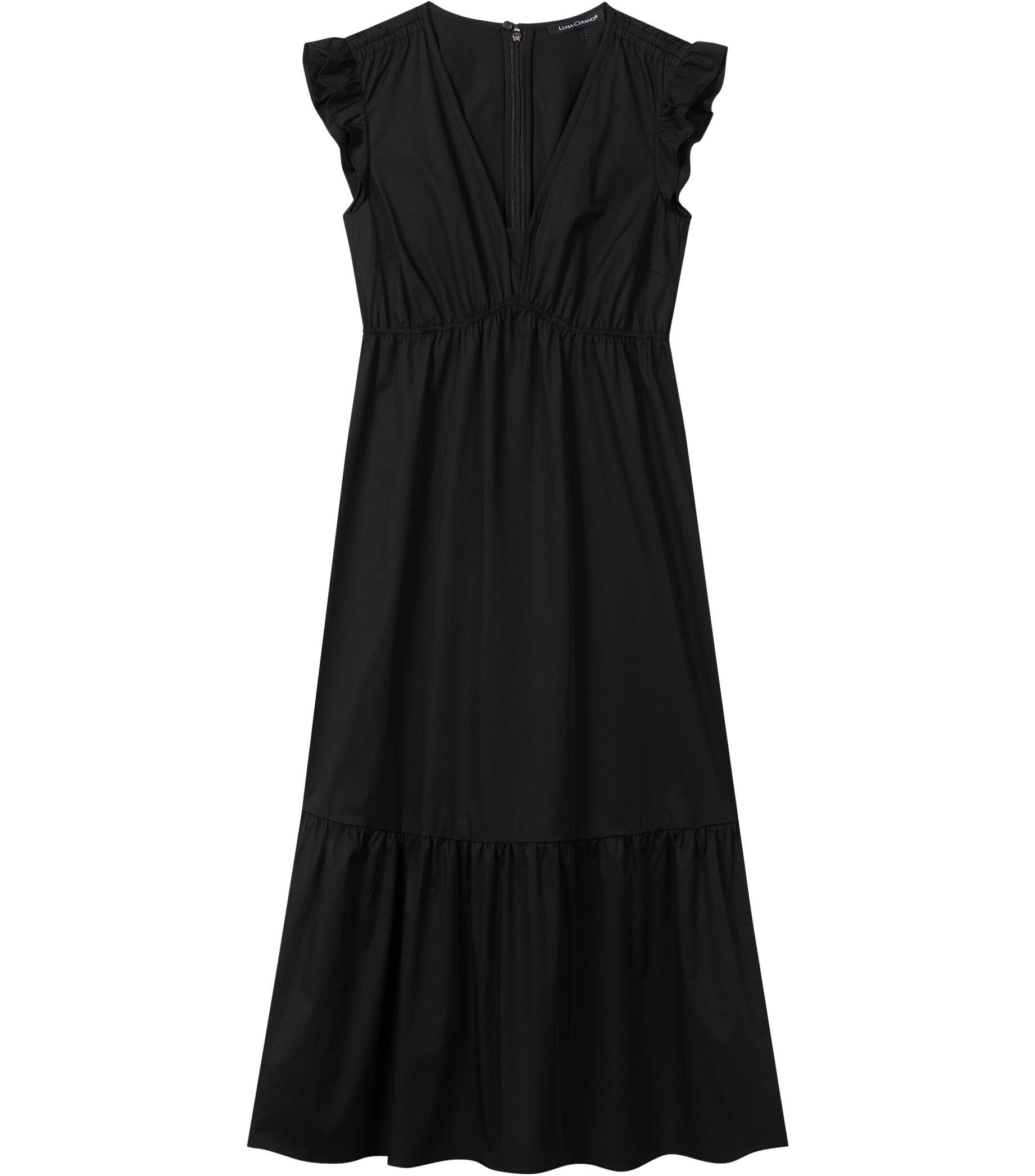 Luisa Cerano| Damen Kleid aus Gabardine-Bi-Stretch mit Volants