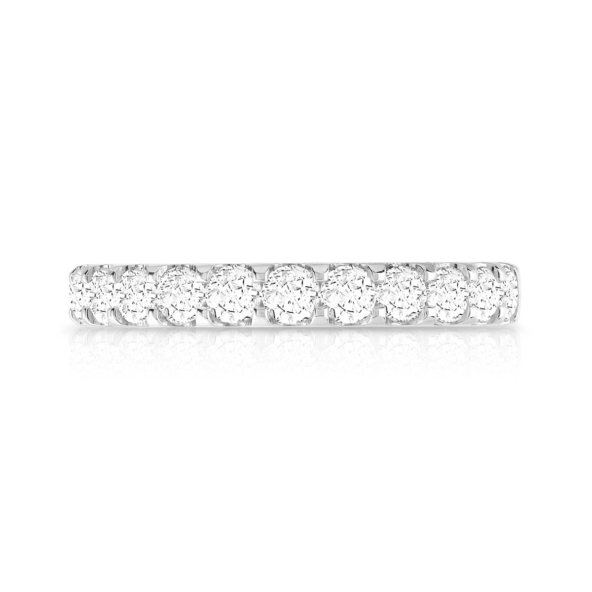 Alliance demi-tour or 750 blanc diamant