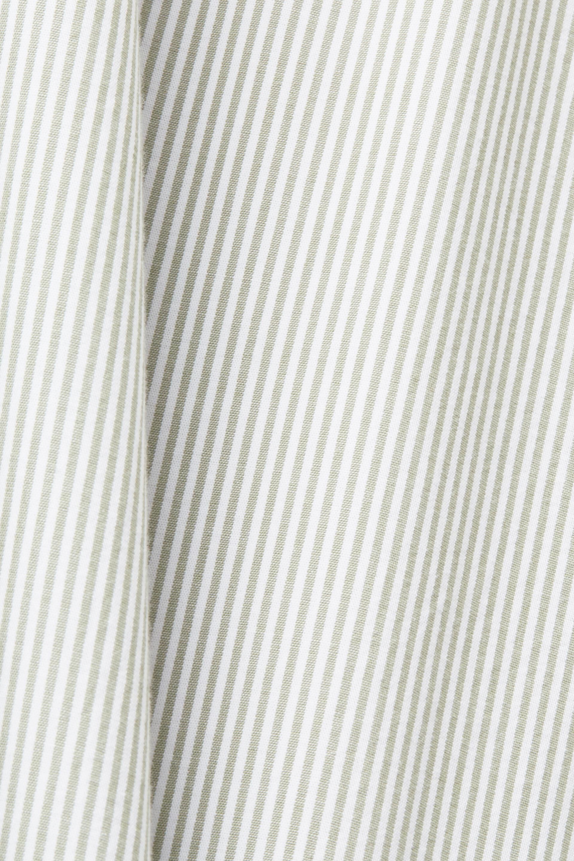 Chemise en coton à rayures tennis et col Mao