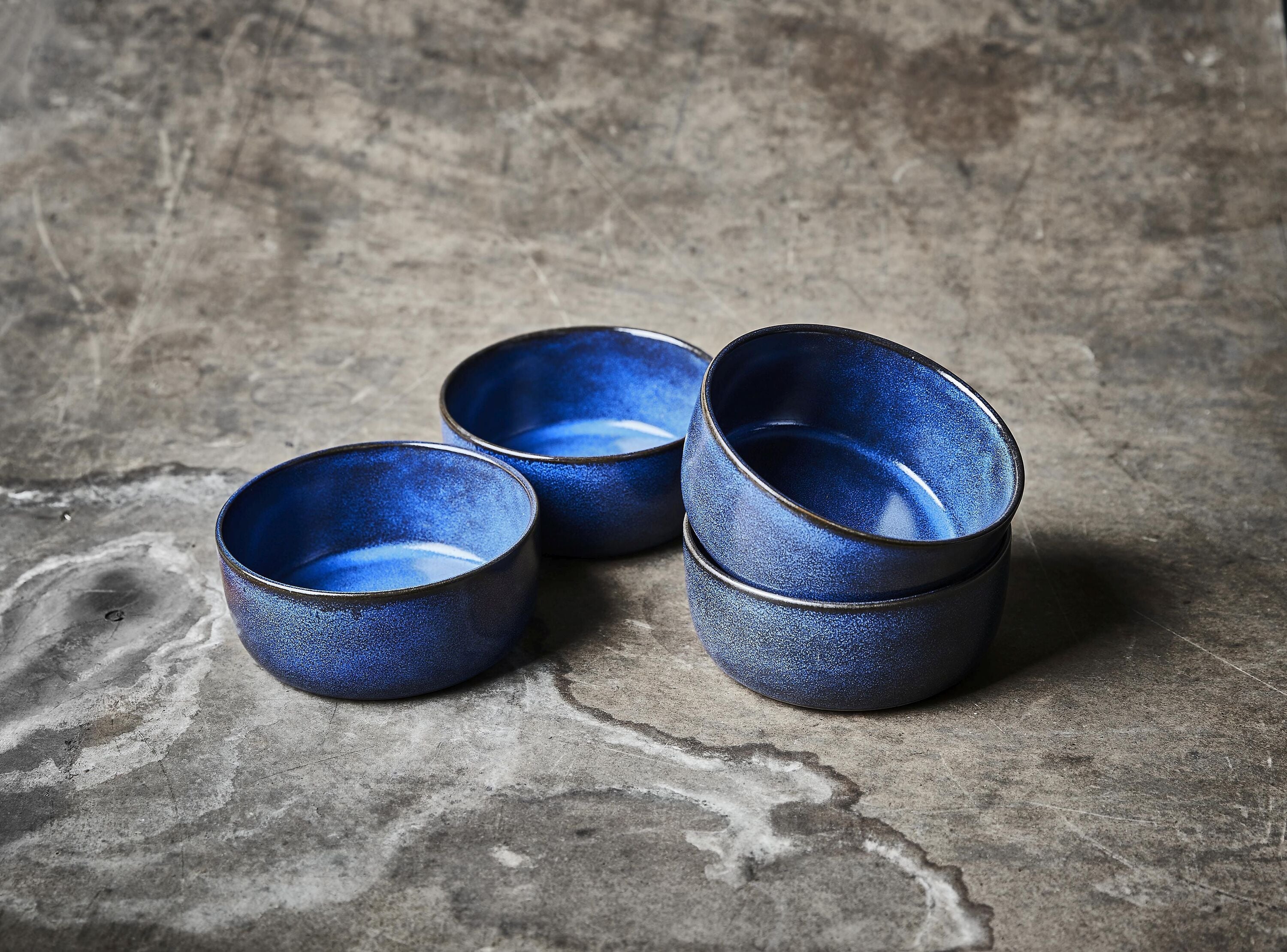 RAW MIDNIGHT BLUE Schüssel - Blau / H: 6.0 cm
