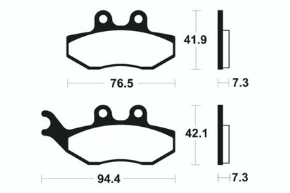 Plaquettes de freins Tecnium route organique - MA274