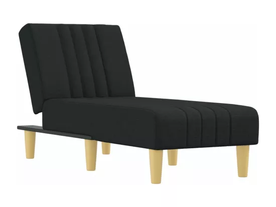 Prolenta Premium - Chaise longue noir tissu