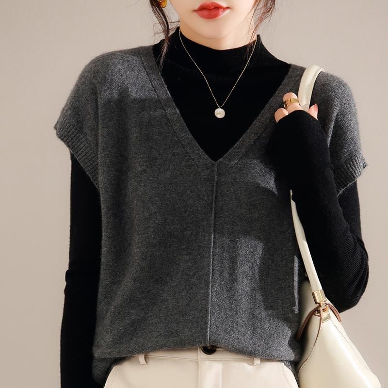Gistinty - V-hals effen vest