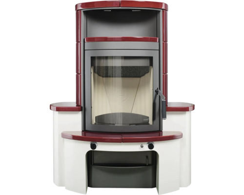 Hark Avenso GT ECOplus keramische haardset, Bordeaux, 6 kW