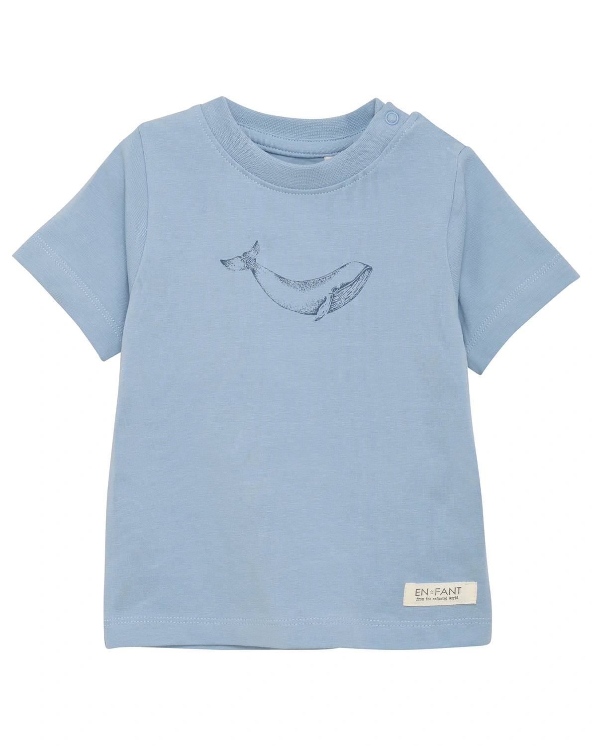 T-Shirt WHALE in dusty blue