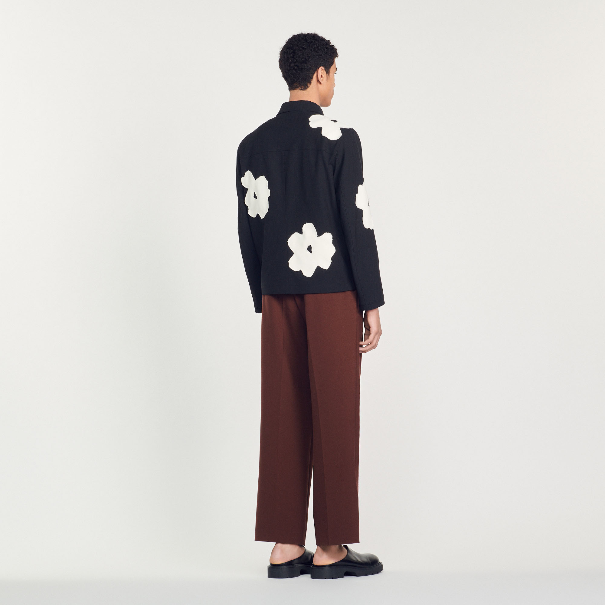 Blouson motifs fleurs
