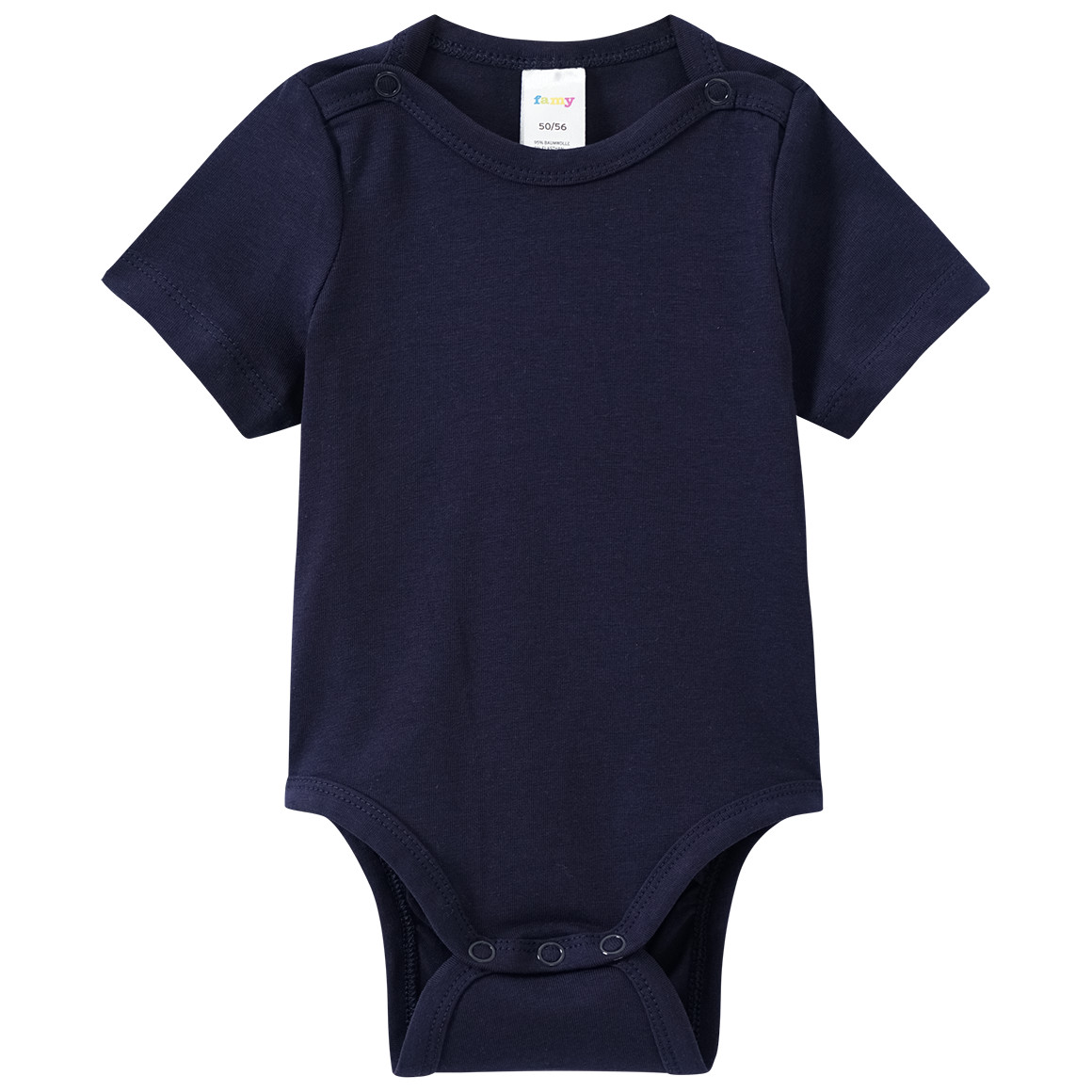 Famy 3 Baby Bodys in verschiedenen Farben dunkelblau / hellblau