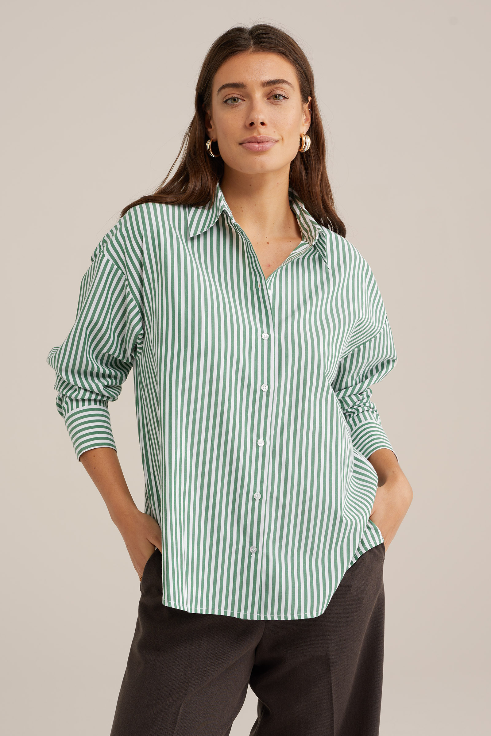 blouse met dessin WE Fashion Mosgroen