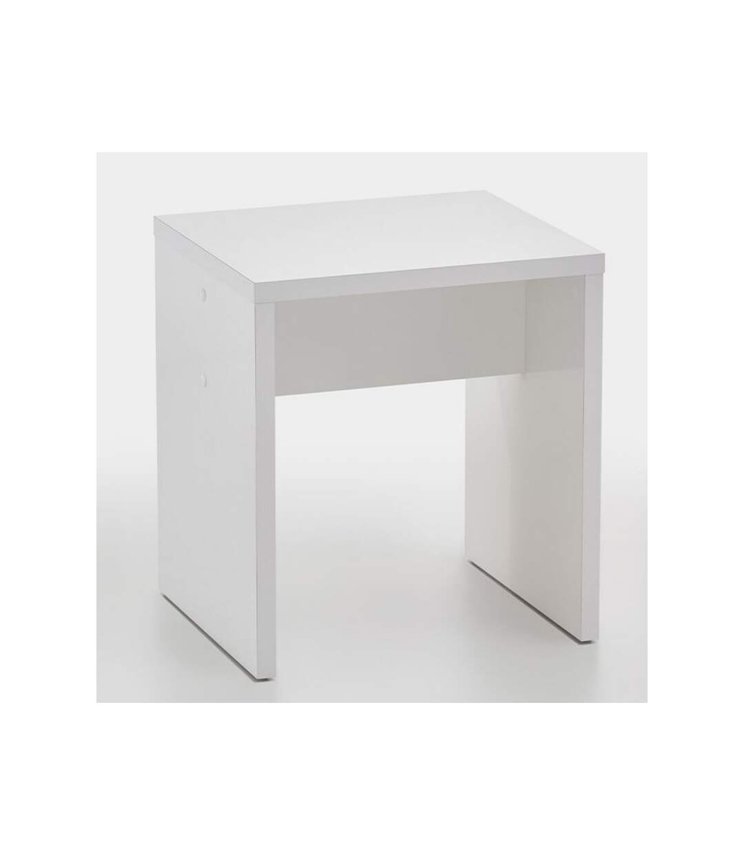 Paris Prix - Tabouret Design noble 44cm Blanc Brillant