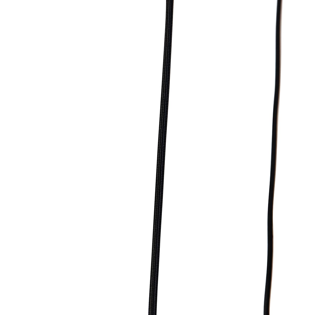 Moderne hanglamp zwart met smoke glas 3-lichts - Clayton