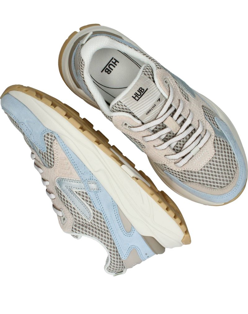 HUB Grid M49 Sneakers Blauw Dames