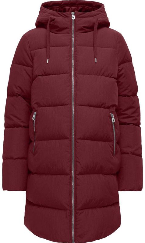 Olmdolly - Puffer Jas - Lang - Winddicht - Met Capuchon - Voorzakken met Ritssluiting