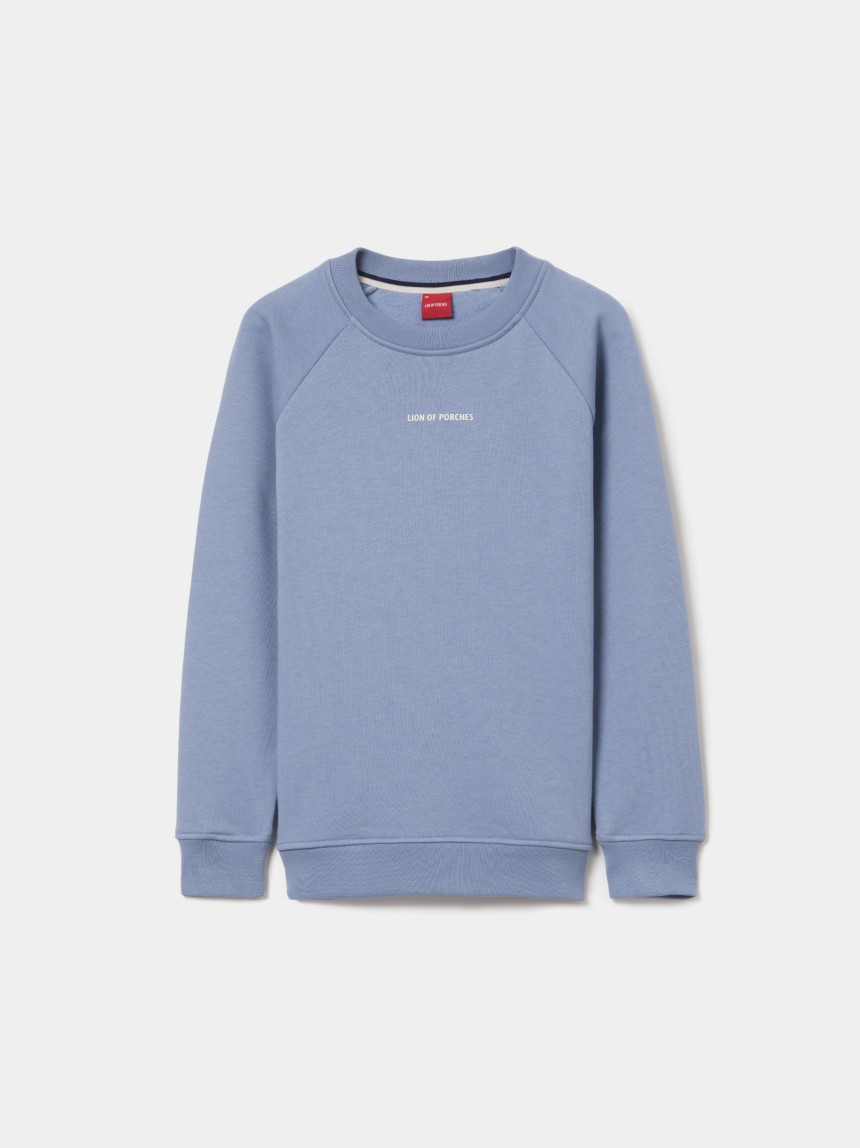 Sweater decote redondo com algodão