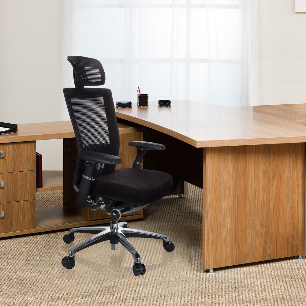 High End Bürostuhl NOVA PRO I Stoff/Netzstoff mit Armlehnen hjh OFFICE
