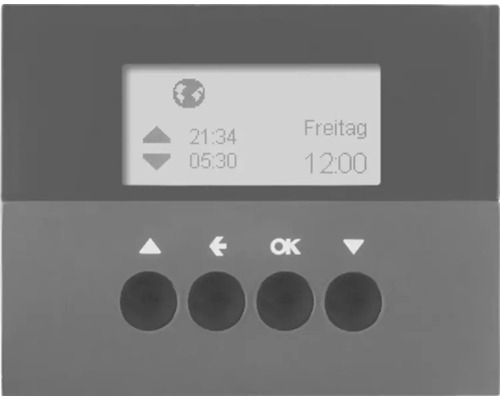Berker 85741175 Jaloezie-schakelklok met display K1 antraciet mat